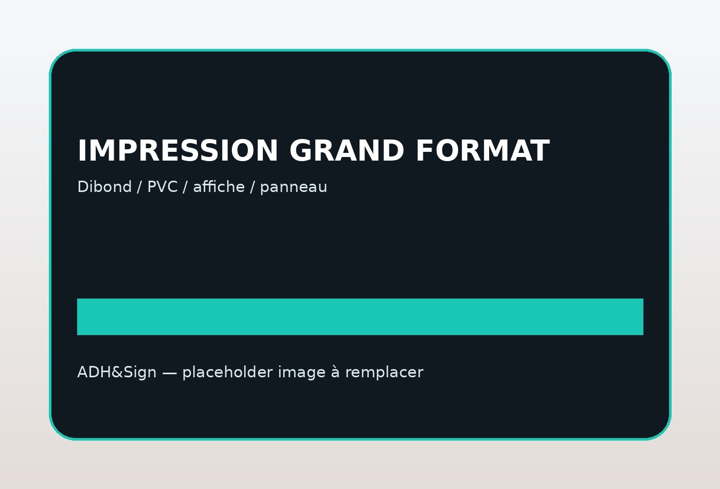 Impression grand format sur support rigide