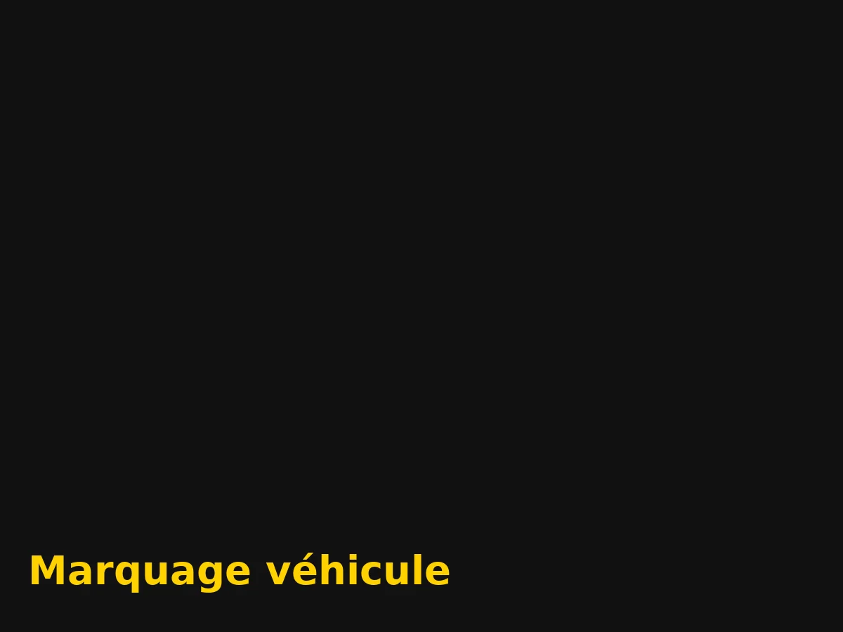 Marquage véhicule